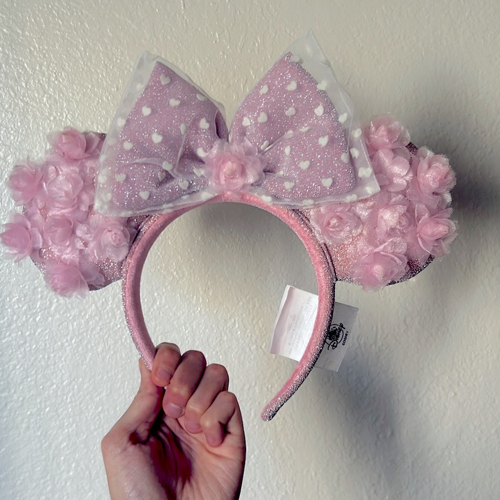 Authentic Disneyland Heart and Rose Mickey Ears